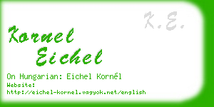 kornel eichel business card