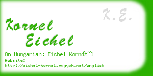 kornel eichel business card